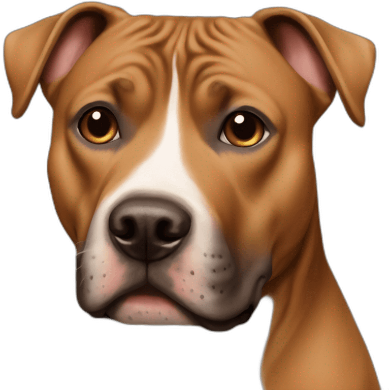 Brown Staffordshire terrier emoji