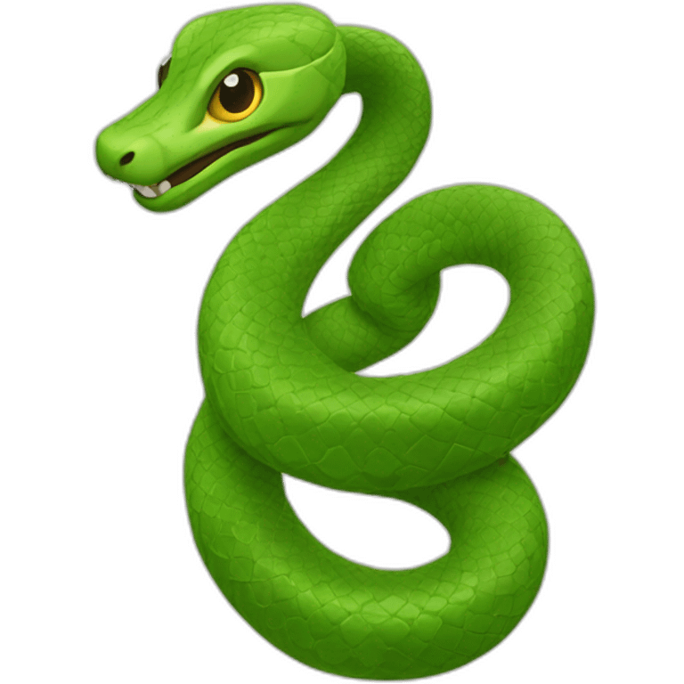 Serpent sur une puff emoji