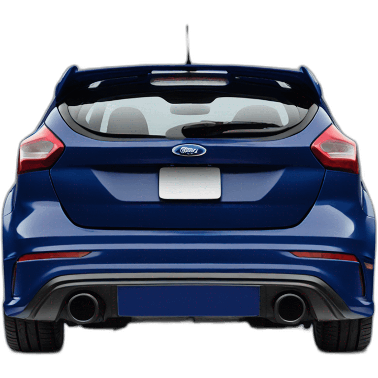 Ford focus RS dark blue rear emoji