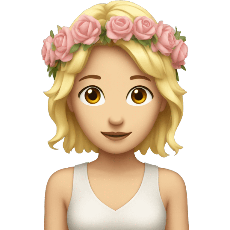 empty flower crown emoji