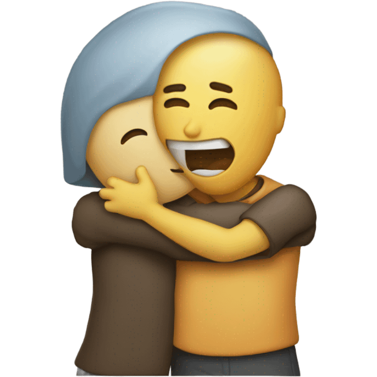 Un abrazo con una boca silenciadose emoji