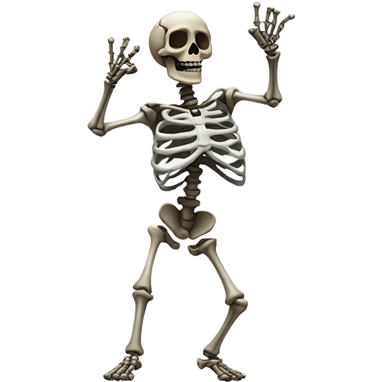 Skeleton dabbing emoji