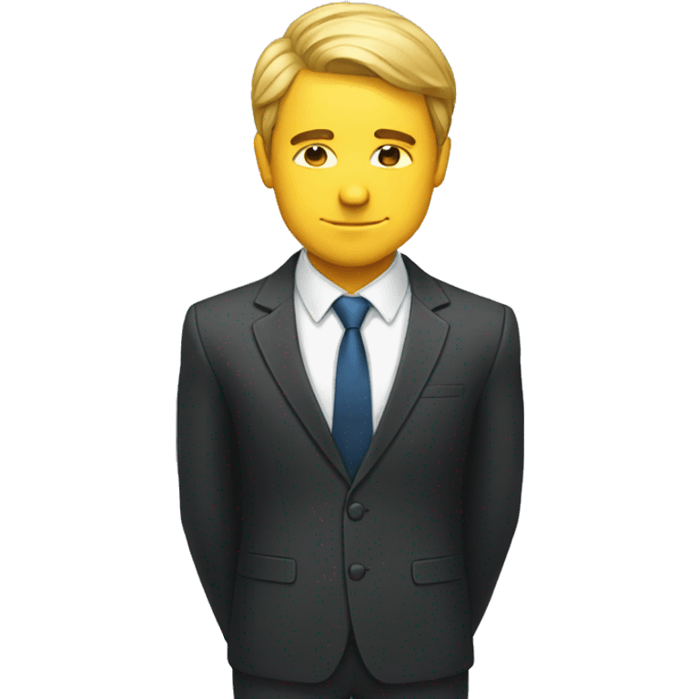 a man in a suit bowing forward emoji