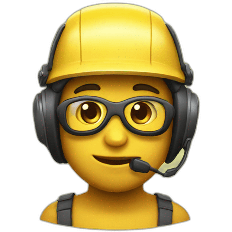 Poussin avec casque emoji