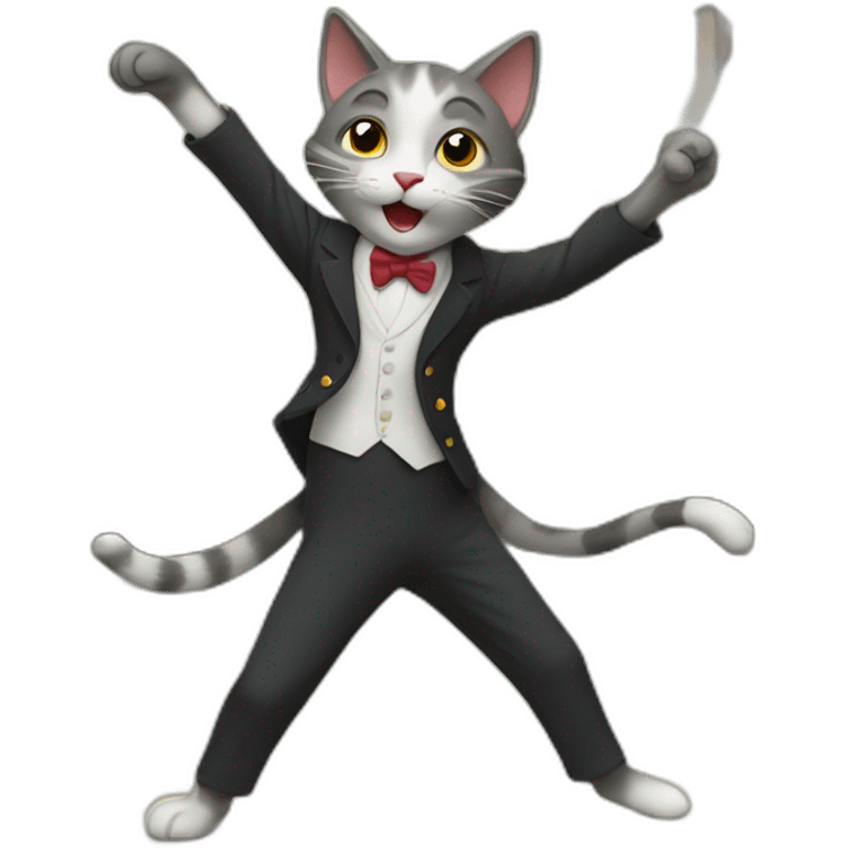 dancing cat in france emoji