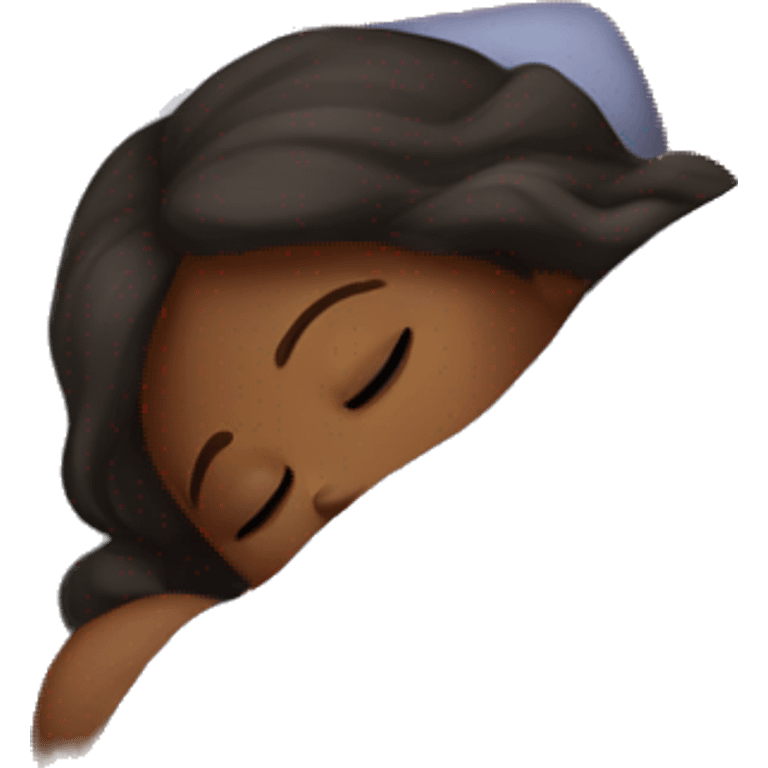 Girl sleeping in bed emoji