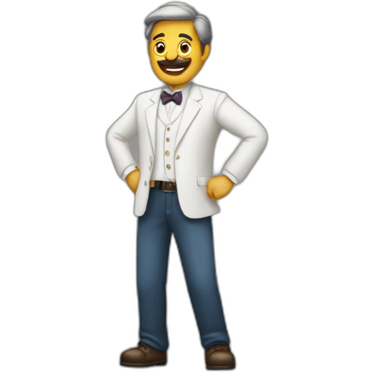 Hombre adulto maestro corrigiendo exámenes emoji