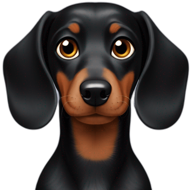 black dachshund dog emoji