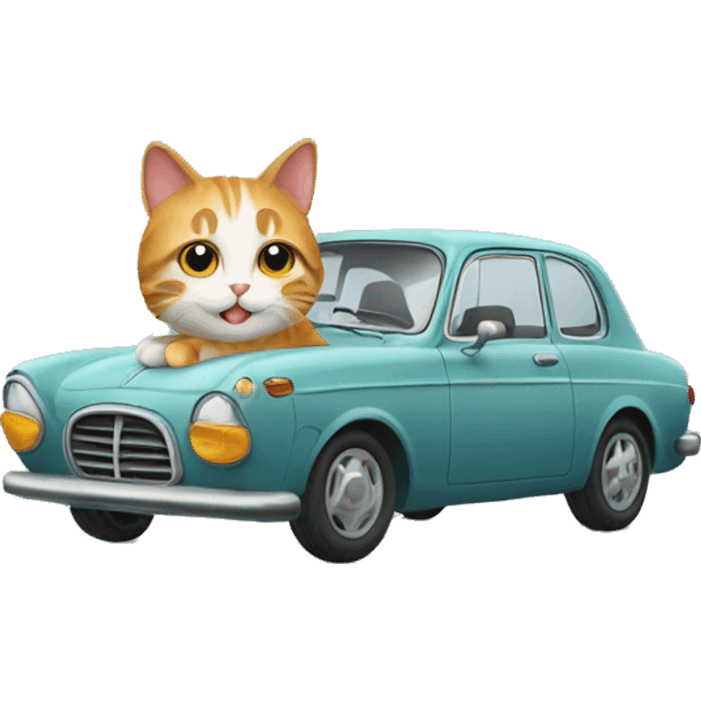 cat with car emoji