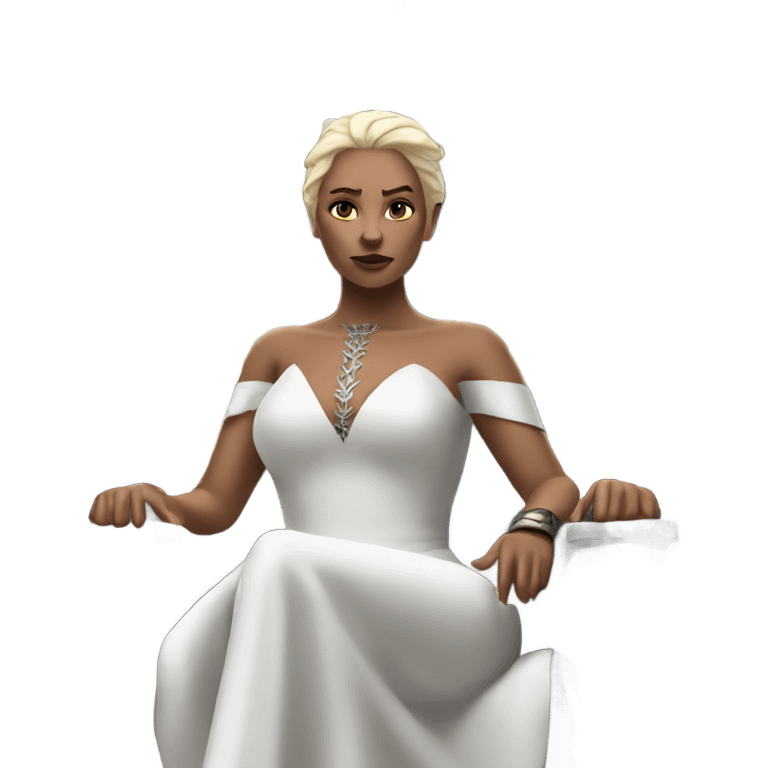 White Woman on the Iron throne emoji