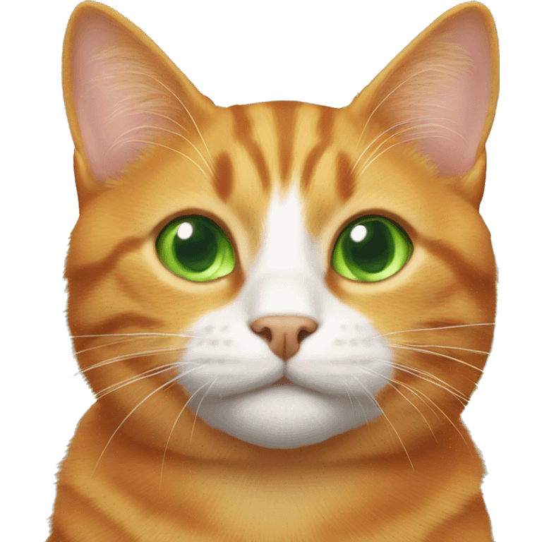 Orange tabby cat with green eyes emoji