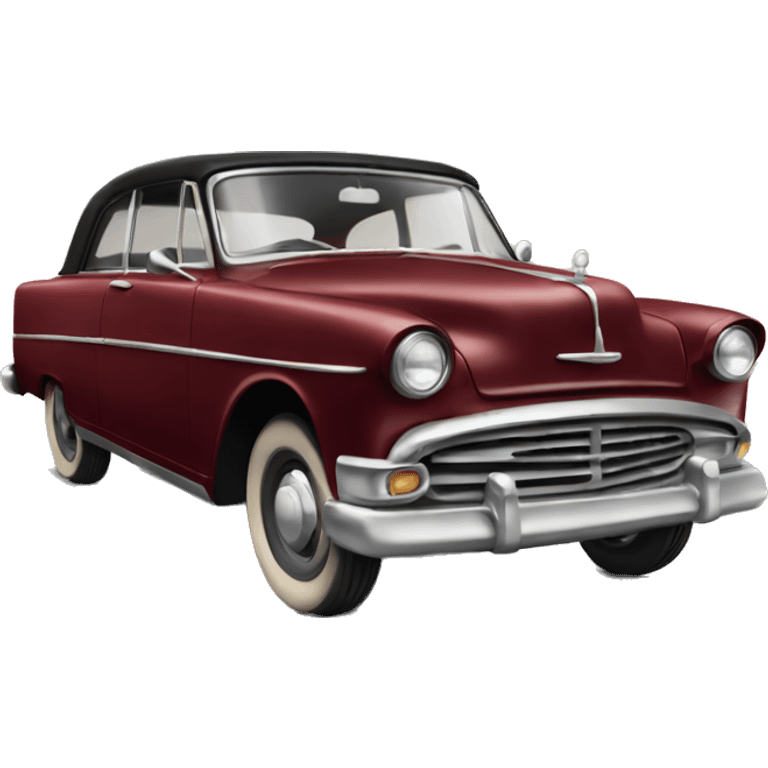 Dark red vintage car  emoji