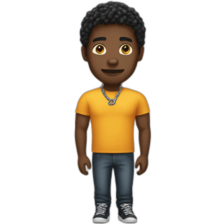 chained black guy emoji