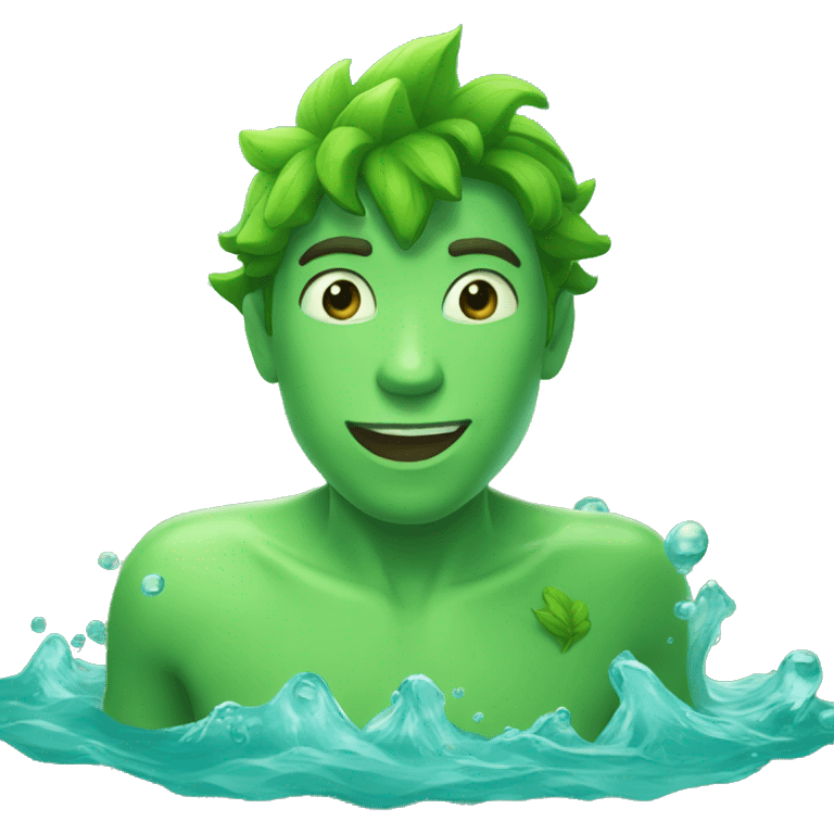 Corazón verde agua  emoji