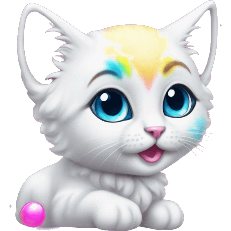 Lisa frank angel kitten  emoji