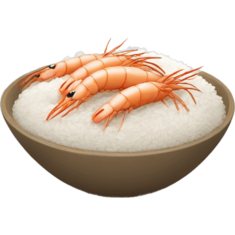 Rice with shrimps emoji