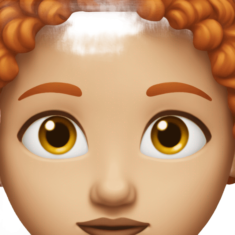 Red head brow skin girl emoji