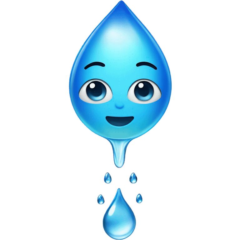 water droplet on face emoji