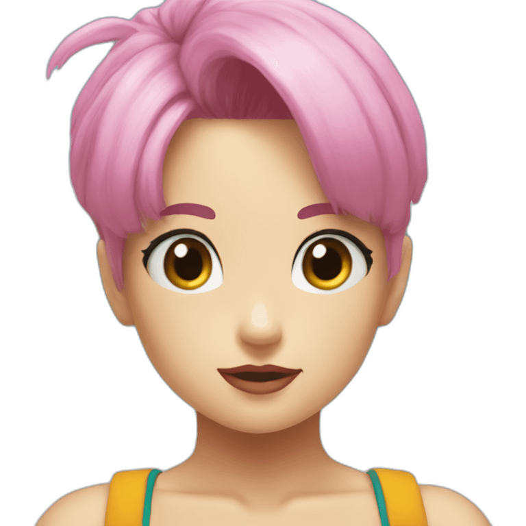 Bulma at the beach emoji