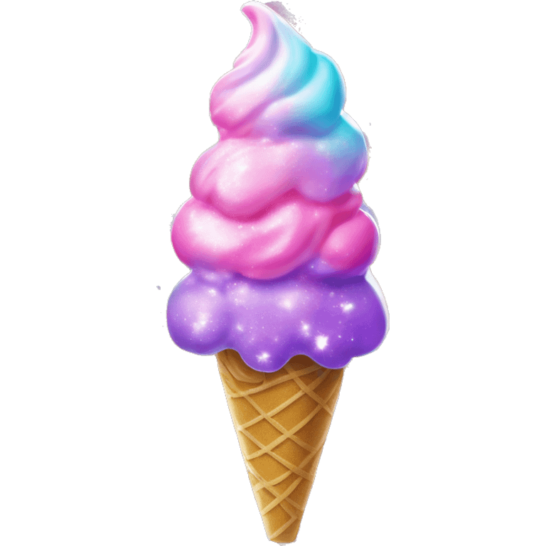 lisa frank sparkle ice cream emoji