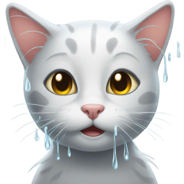 Soaking wet kitty  emoji