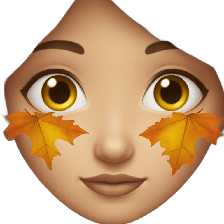 Girl with autumn eyes emoji