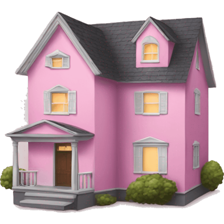 Pink house  emoji