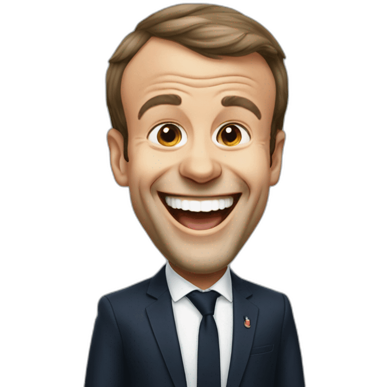 Emmanuel macron laughing emoji