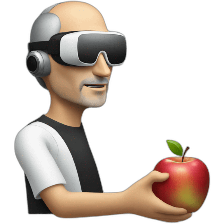 Steve jobs with apple vr headset emoji