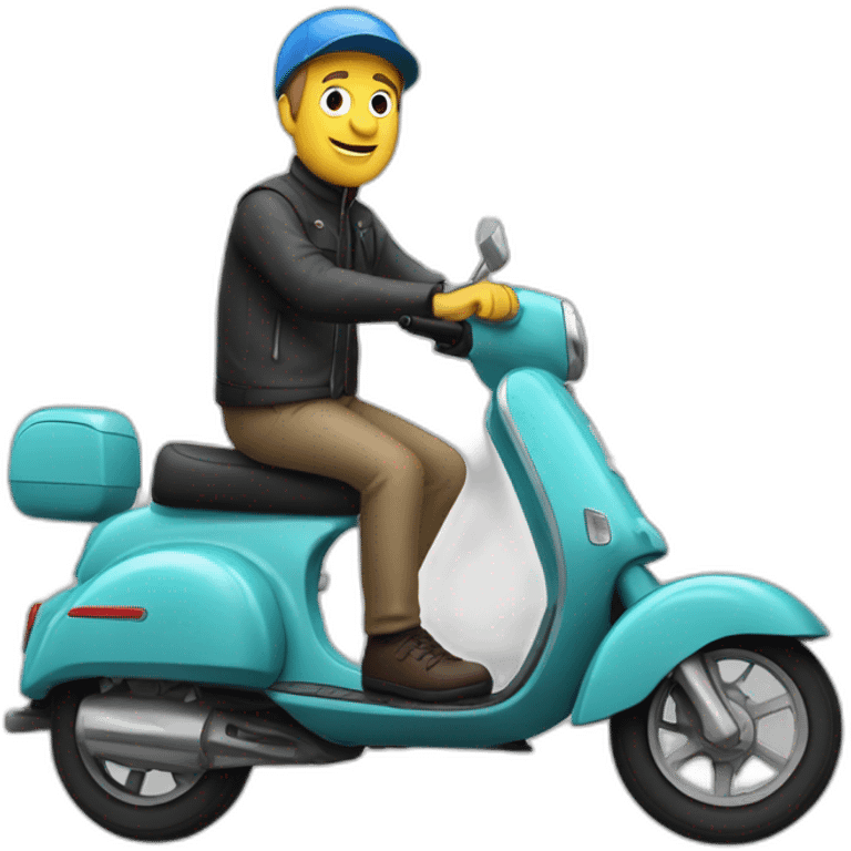 françois holand sur un scooter emoji