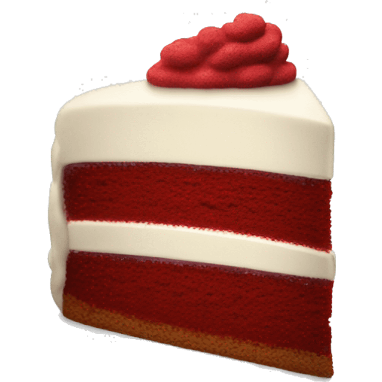 Slice of red velvet cake emoji