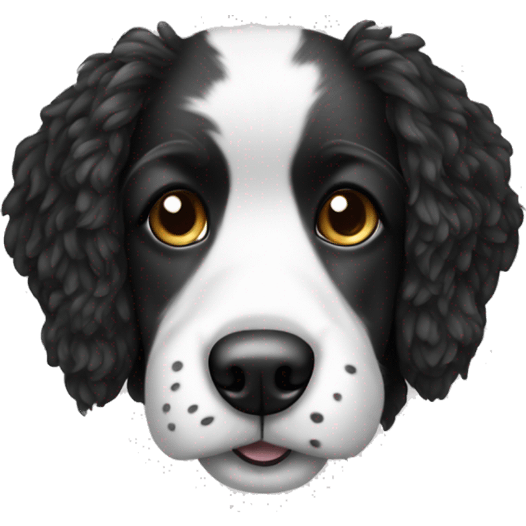 Black and white doodle dog  emoji