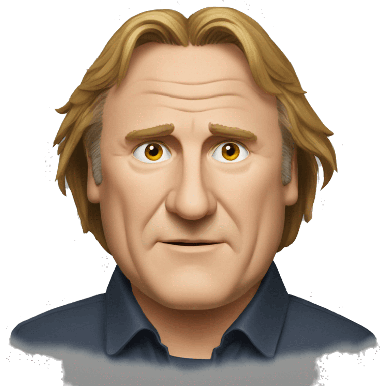 Gérard Depardieu qui sourit énormément  emoji