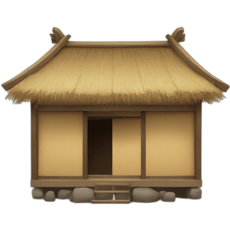 a Chinese-style hut with a hay roof emoji