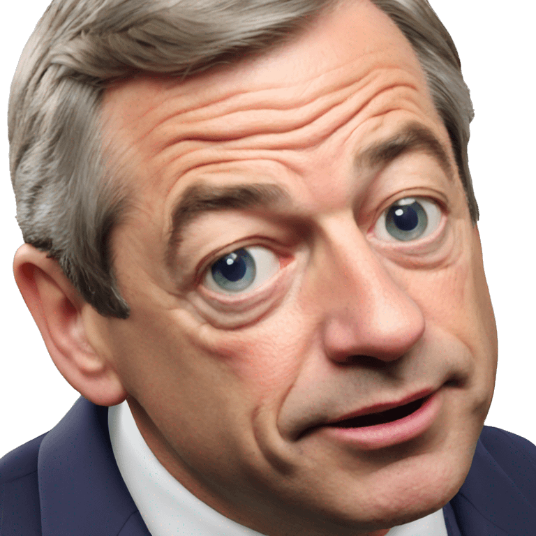 Nigel Farage side profile Pog expression emoji