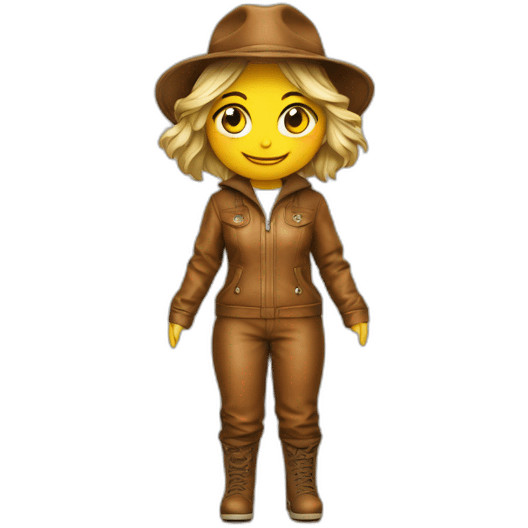 Combinaison en cuir pour femme emoji