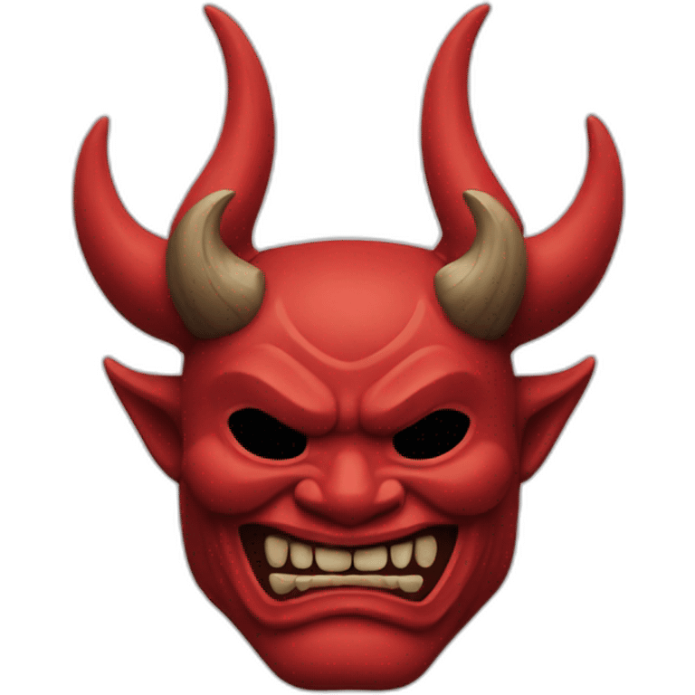 ONI MASK red color japanese emoji