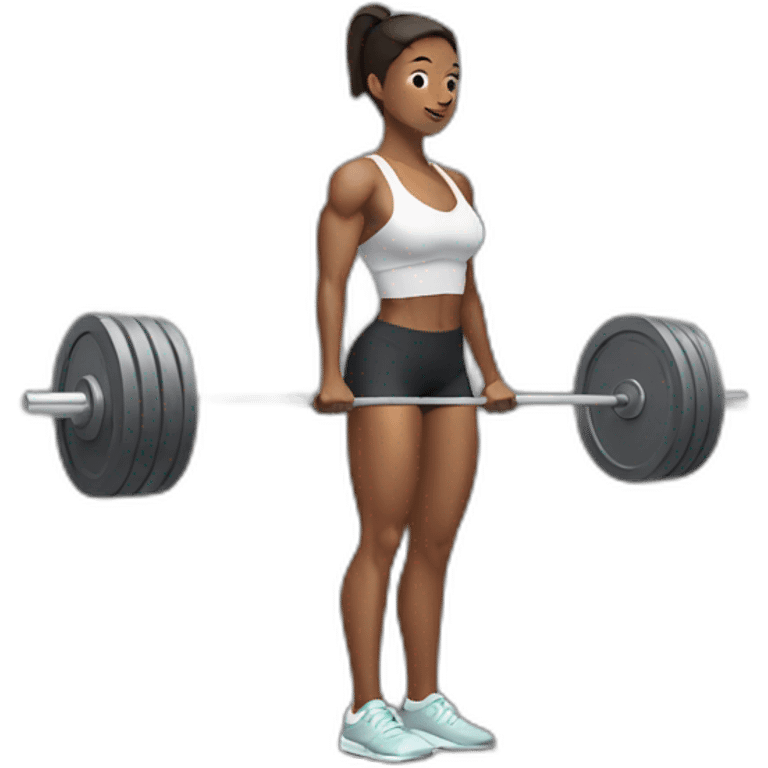 woman doing single leg deadlift emoji