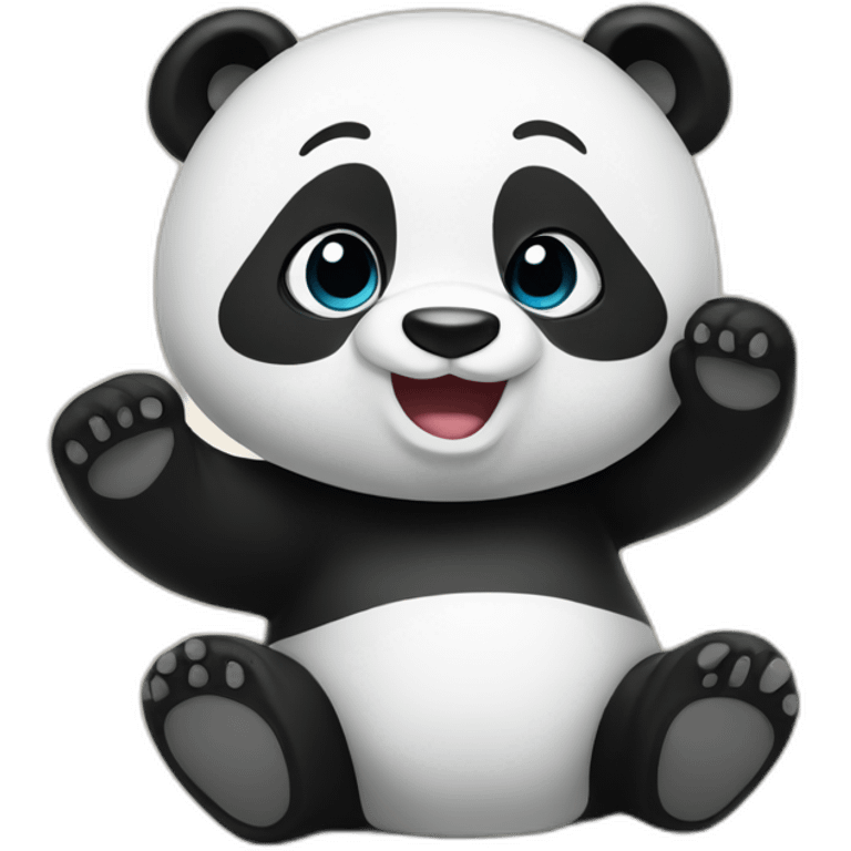 Panda saying hi emoji