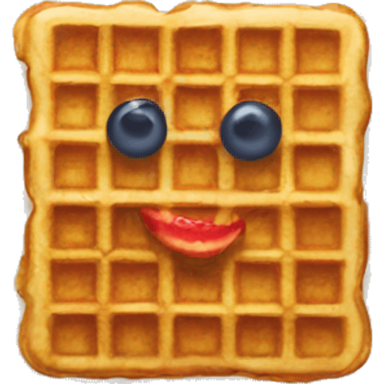 waffle with berries emoji