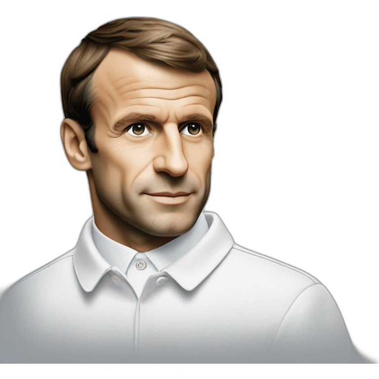 emmanuel macron en Lacoste emoji