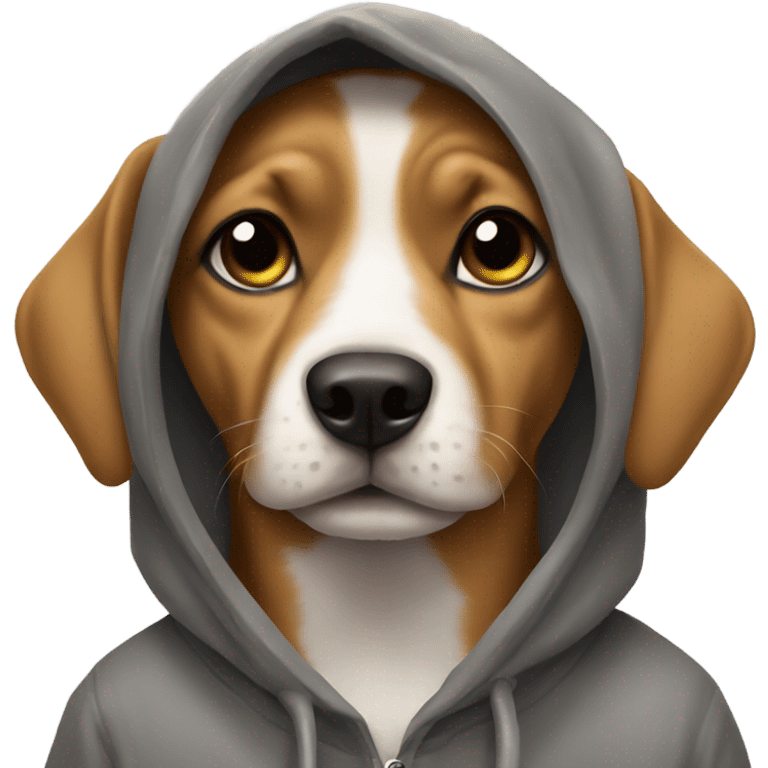 dog wearing a hoodie  emoji