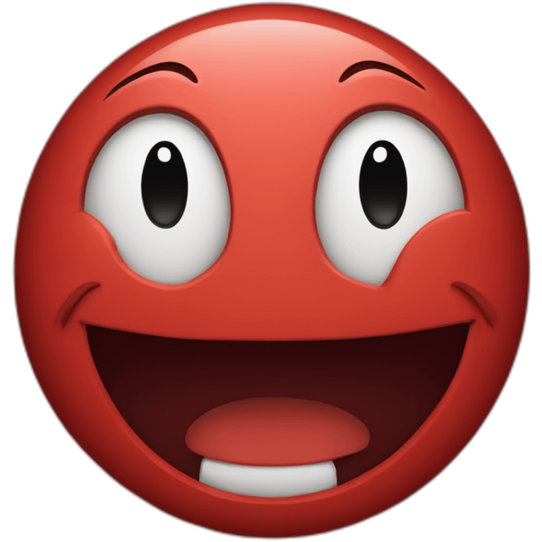 A smiley red of shame emoji