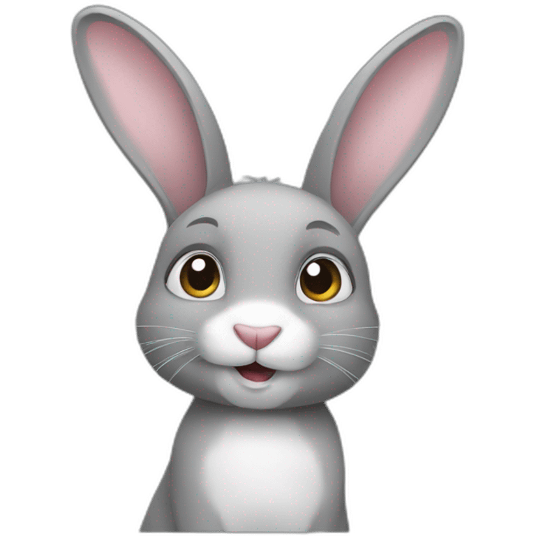 grey rabbit  emoji