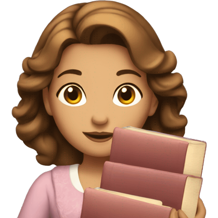 belle holding books emoji