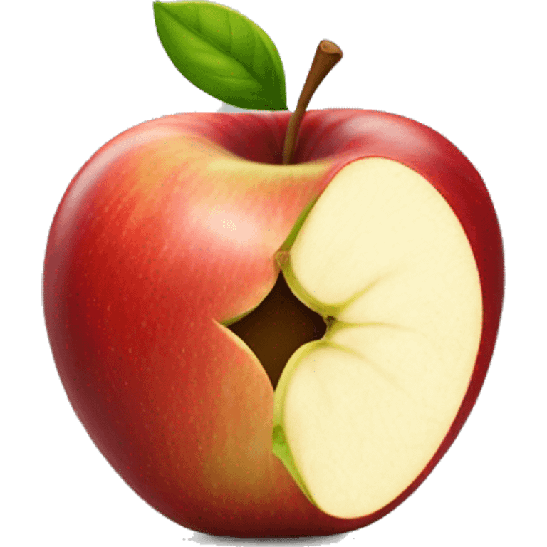 A half of an apple emoji