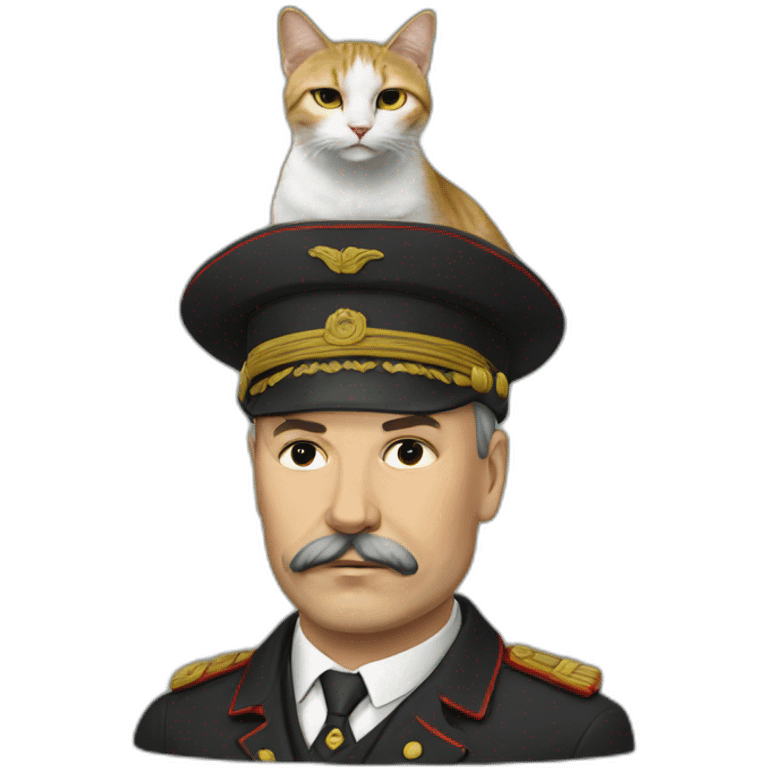 lenin and a cat on his head emoji