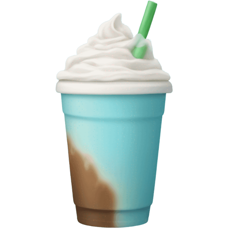 Pastel blue ice latte emoji