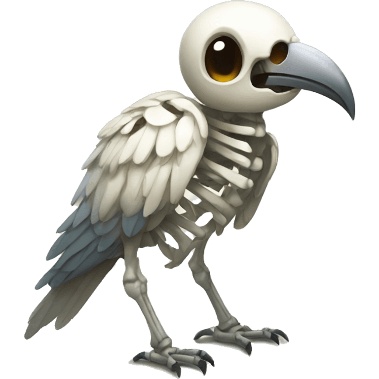 cool bird skeleton emoji