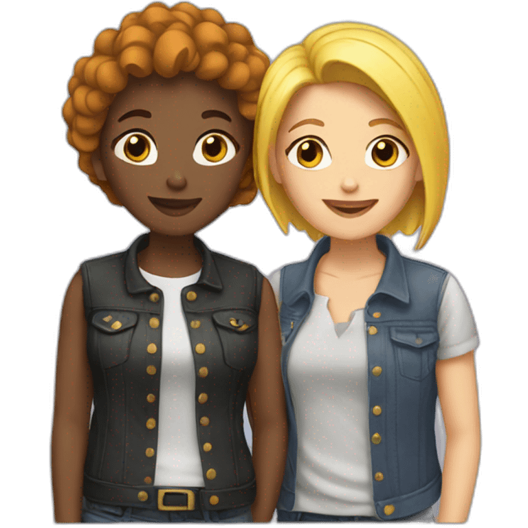 Couple lesbian emoji